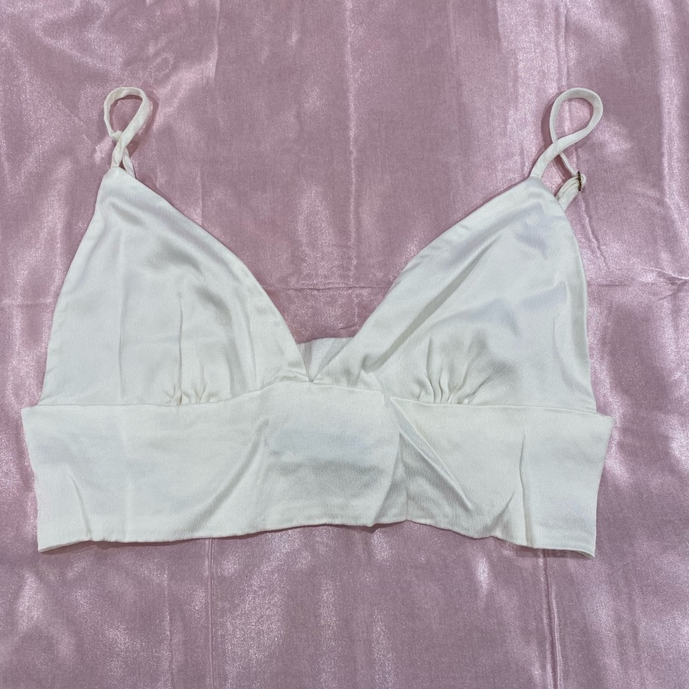 ZARA SATIN BRALETTE TOP